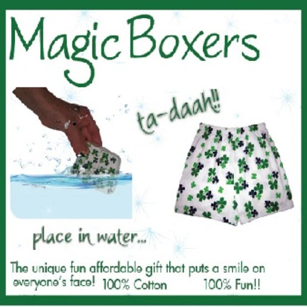 Magic Boxer Shorts - 100% Cotton Jersey - Fun Practical Stocking Fillers